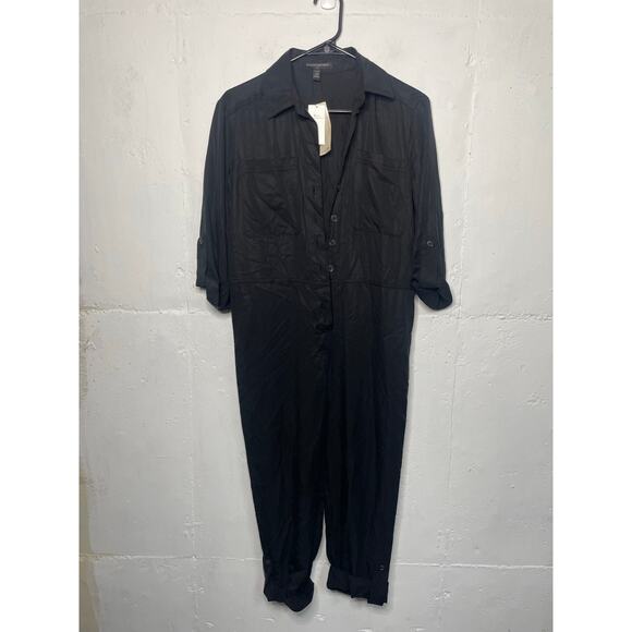 NEW Banana Republic Jumpsuit Petite Size 00 Black - Picture 1 of 8